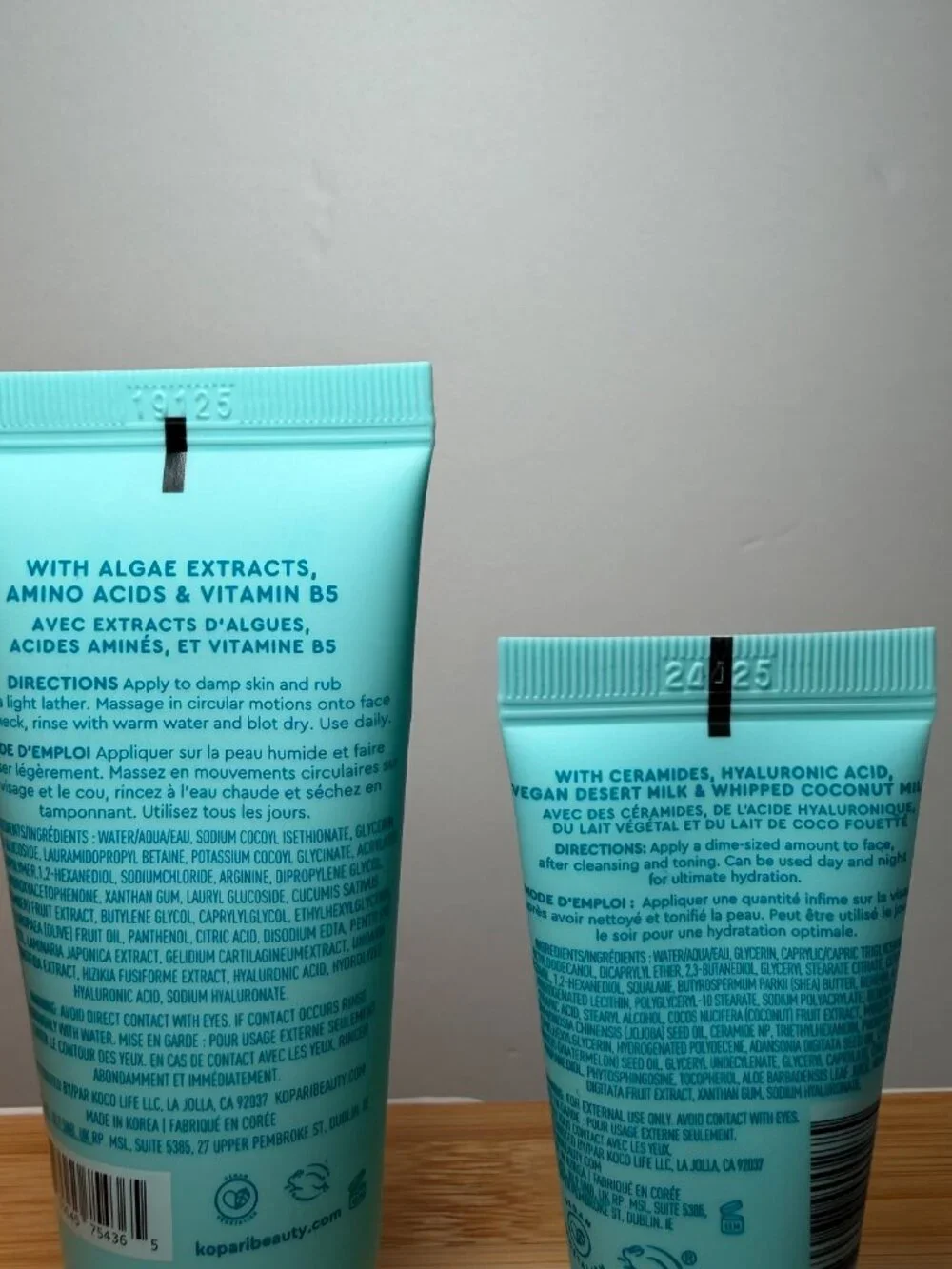 Kopari Skincare Mini Travel Set Bundle Marine Clean Cleanser Ceramide Cream SPF